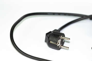 Power outlet isolated on white background  connector usb