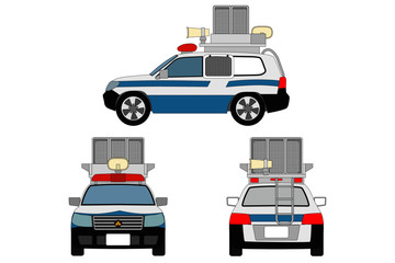 Fototapeta premium 警察車両5縁取り