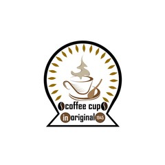 Vintage vector coffee logo and label. Coffee logo template. Caffeine logotype. Retro vintage insignia. Retro coffee badge. Vector illustration