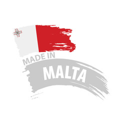 Malta flag, vector illustration on a white background