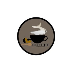 Vintage vector coffee logo and label. Coffee logo template. Caffeine logotype. Retro vintage insignia. Retro coffee badge. Vector illustration