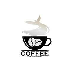 Vintage vector coffee logo and label. Coffee logo template. Caffeine logotype. Retro vintage insignia. Retro coffee badge. Vector illustration