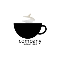 Vintage vector coffee logo and label. Coffee logo template. Caffeine logotype. Retro vintage insignia. Retro coffee badge. Vector illustration