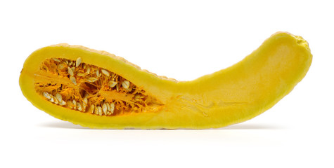 Orange pumpkin on white background