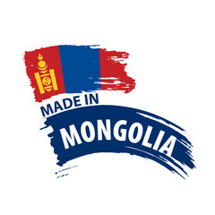Mongolia flag, vector illustration on a white background