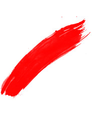 Red isolated stroke brush