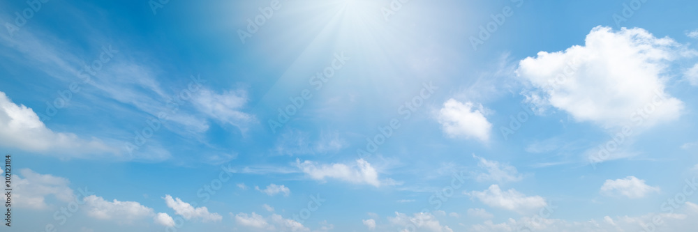 Wall mural beautiful blue sky cloudsfor background. panorama of sky.