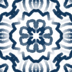 seamless pattern with indigo design , inspired by tradition tie die technique. Perfect for fabric design, print, gift wrapping paper, banner, background.