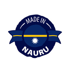 Nauru flag, vector illustration on a white background