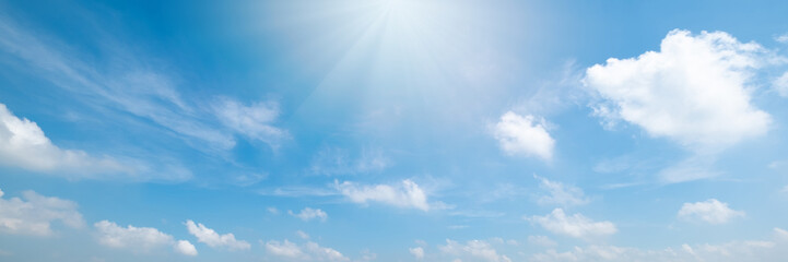 Fototapeta premium Beautiful blue sky cloudsfor background. Panorama of sky.