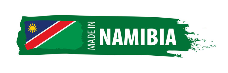 Namibia flag, vector illustration on a white background
