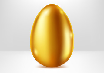 Golden egg realistic vector illustration