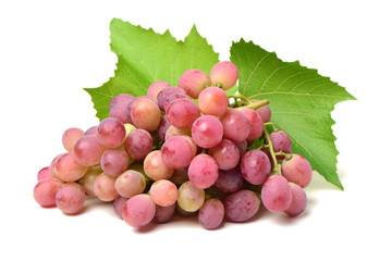 Fototapeta premium red grape on white background 