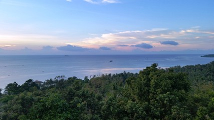 Island ocean high view