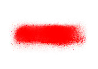 Beautiful red paint on white background
