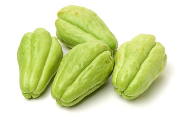 Chayote on a white background