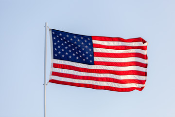 4th of July - Independence day. American flag blown in the wind USA flag