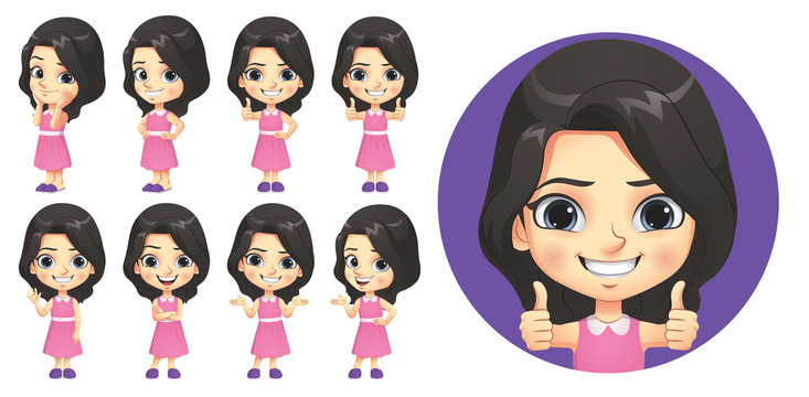 Little Girl Character Set