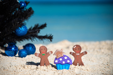 Obraz premium Christmas handmade decorative ornaments for design