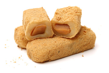 glutinous rice cake on white background
