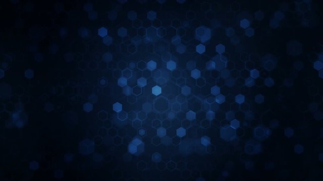Hexagon geometric loop animation. Futuristic background. Honeycomb. Hexagonal digital element. Technology polygonal design.