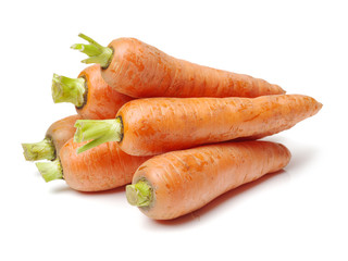 Fresh carrot on a white background