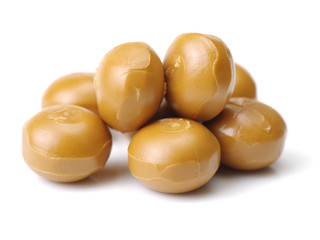 caramel candies isolated on white background