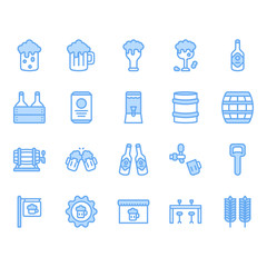 Beer and alcohol related icon and symbol set