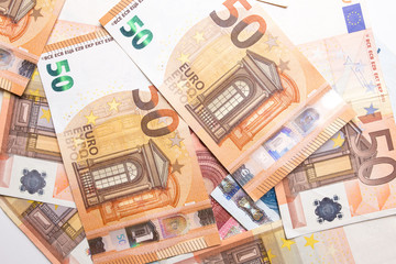 Euro money closeup isolated background.