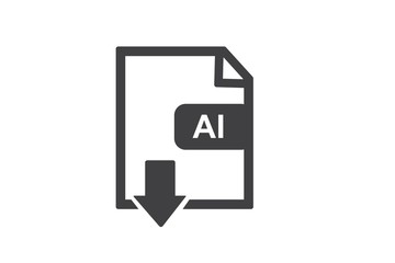 AI file format icon vector 