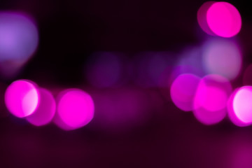 Blurry round red and blue shape bokeh light of premium for celebrate Christmas and new year party at night with copy space.