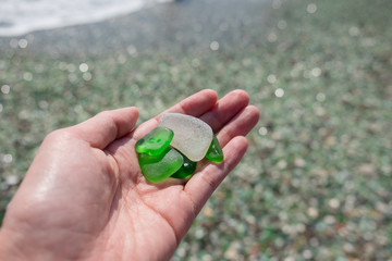 glass beach in Vladivostok, Russia