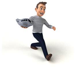 Fun 3D cartoon casual character