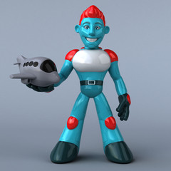 Red Robot - 3D Illustration