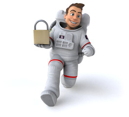 Fun astronaut - 3D Illustration