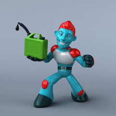 Red Robot - 3D Illustration