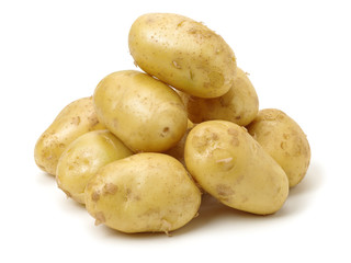 potato on white background