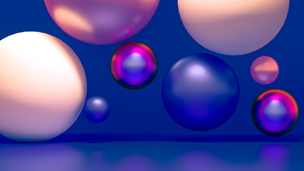 Elegant minimalism geometry background. 3d illustration, 3d rendering.