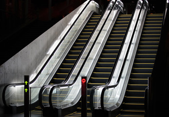 escalator in shopping mall