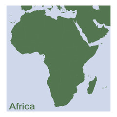 vector illustration with Political Map of Africa