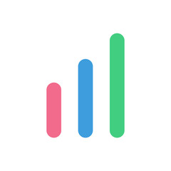 Signal bar icon, modern flat design color sign vector