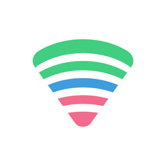 Wifi Network icon, modern flat design color sign vector