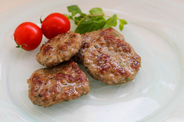 grilled meatballs in the plate