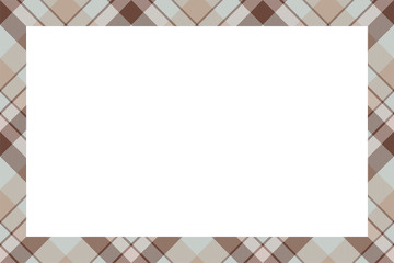 Vintage frame vector. Scottish border pattern retro style. Tartan plaid ornament.