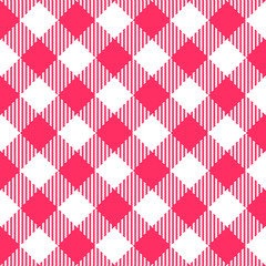 Red Gingham seamless pattern.