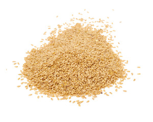 flaxseed isolated on white background close up