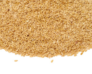 flaxseed isolated on white background close up