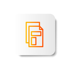Gradient file paper line / outline icon