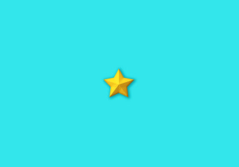 Three-dimensional star mark used for evaluation or rank or grade. 　評価、グレード、ランクなどに使用する星マーク