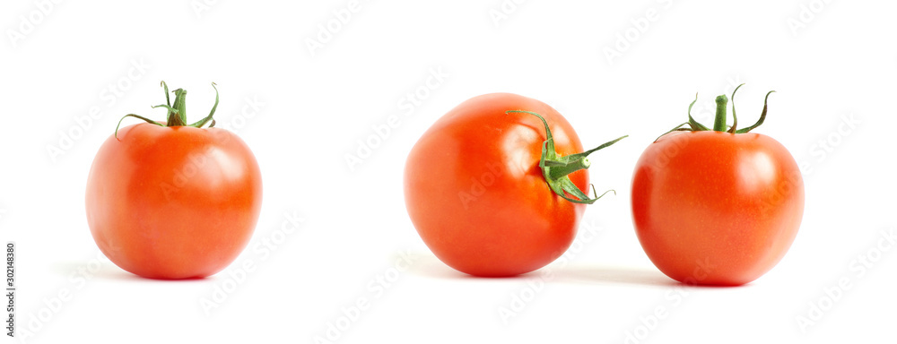 Wall mural Tomatoes isolated on white background - Wall murals